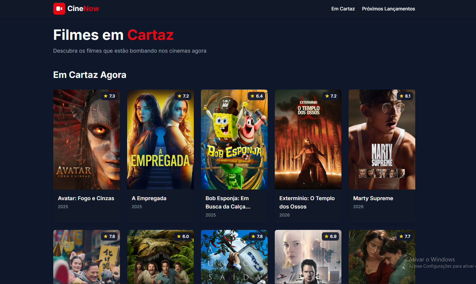 CineNow - Filmes em Cartaz