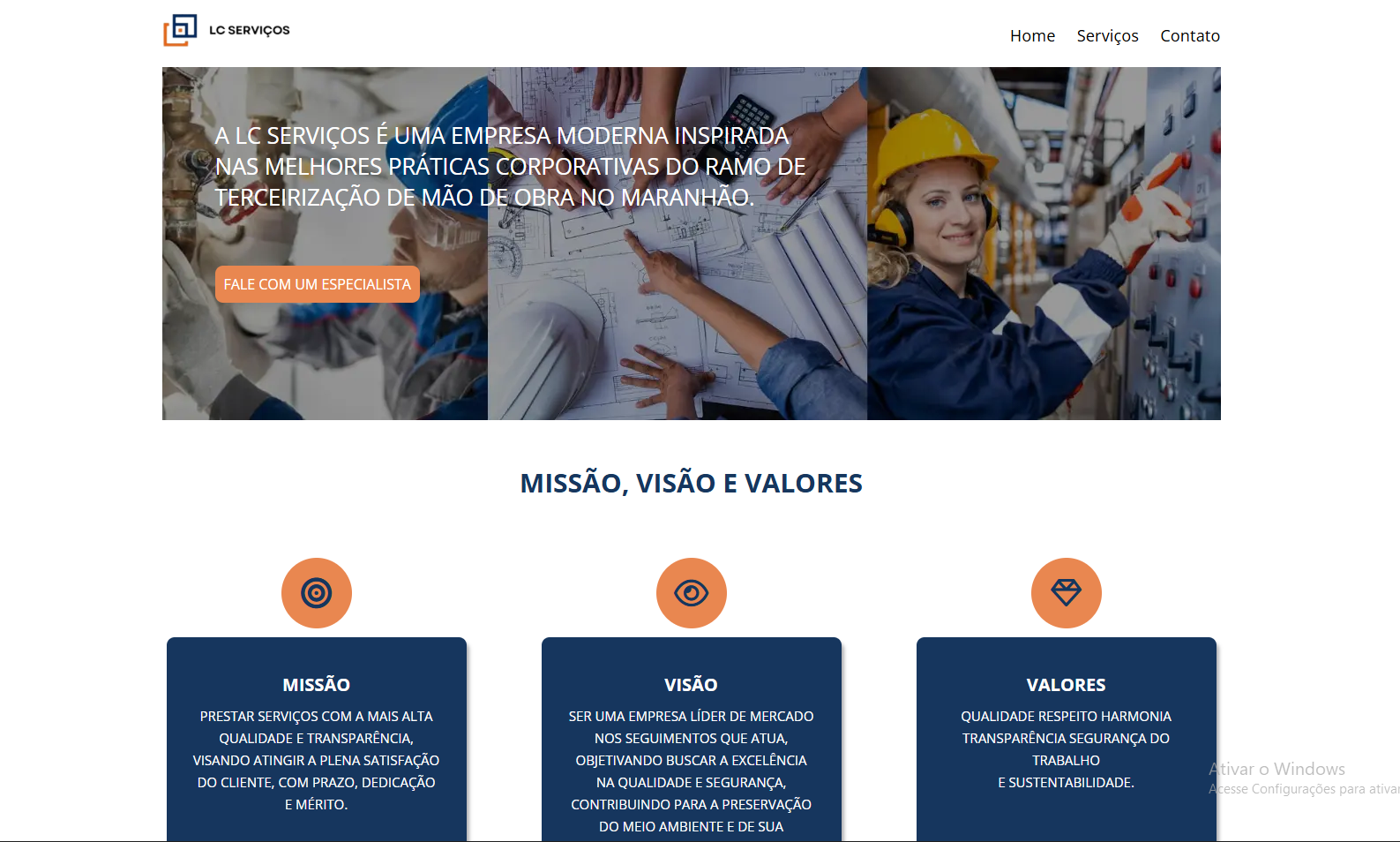 LC Serviços - Site Institucional